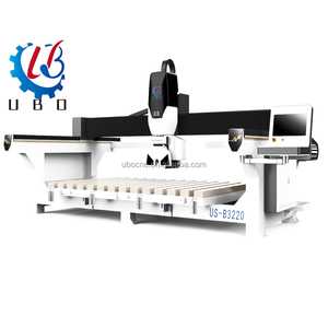 UBO, оптовая продажа, 4 + 1 Ось, мостовая пила для резки камня с ЧПУ, 4 оси, система управления, деревянная Конструкция стола для обработки плитки - Product Image 2