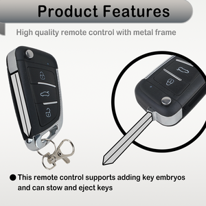 Großhandel 315Mhz Lerncode Metallrahmen Drahtlose RF-Fernbedienung schlüssel Garage Parks chloss Garagentor Fernbedienung - Product Image 2