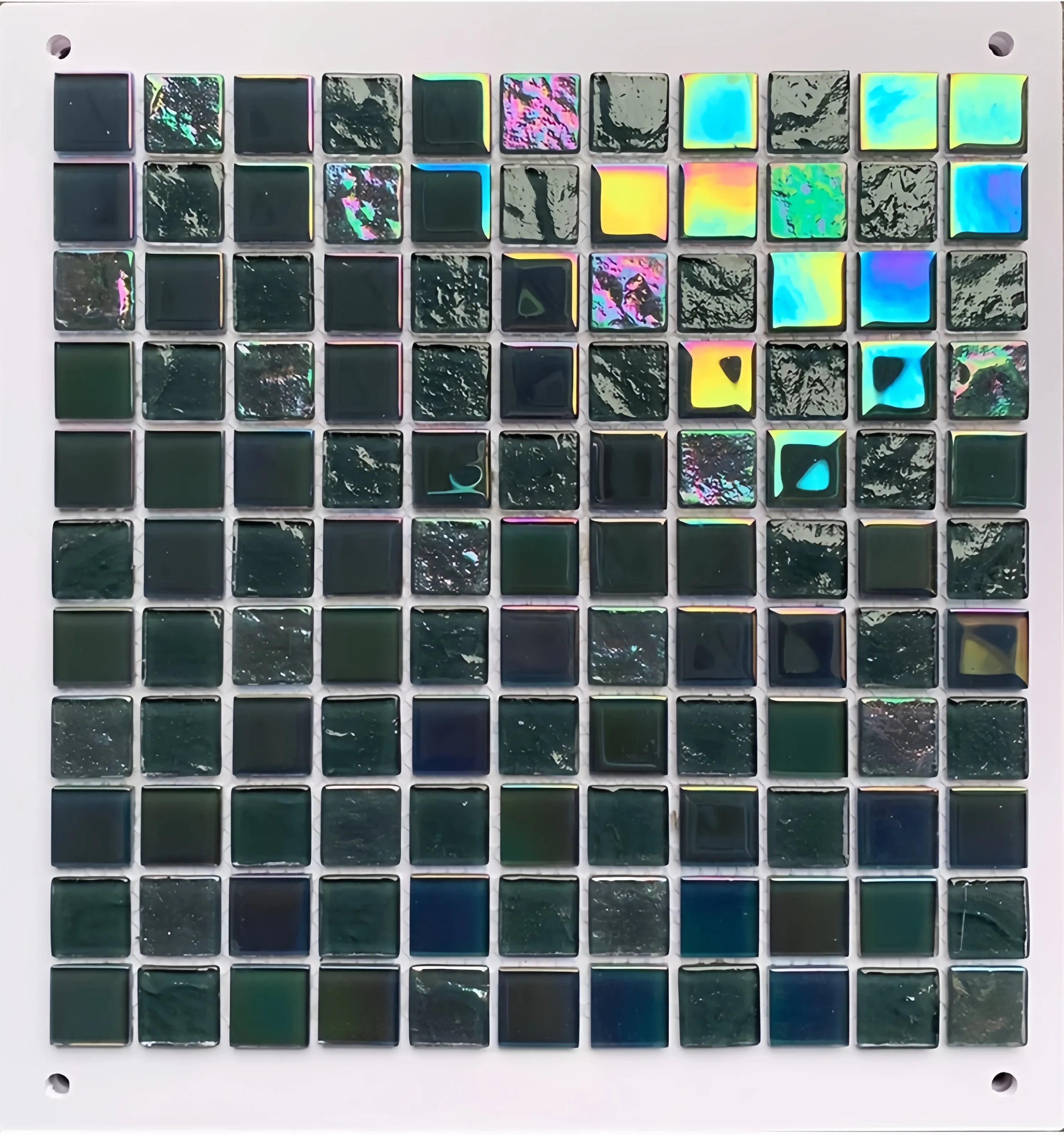 Piastrelle di ceramica piscina tessere di mosaico spagna striscia di vetro iridescente piscina piastrelle mosaico fiore modello di vetro