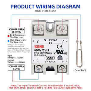 <strong>SSR</strong>-10DA DC to AC 10A FOTEK Solid State Relay Module 3-32V Input DC 24-380V AC <strong>Output</strong> Single Phase for <strong>PID</strong> <strong>Temperature</strong> <strong>Control</strong> - Product Image 4