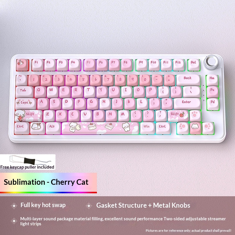Gato blanco cereza
