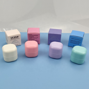 High Quality Cute <strong>pink</strong> Custom logo Mini Chapstick Tube,7g Colorful Plastic Lip Balm Packaging