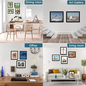 8x10額縁8パック、マット付き5x7またはマットなし8x10の画像を表示、黒。額縁 - Product Image 5
