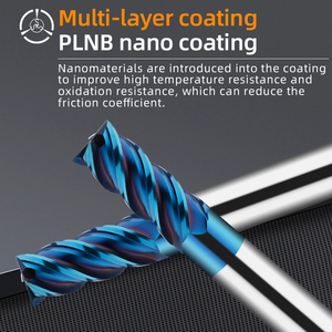 HRC karbit freze bıçakları işleme kare top kafa yarıçapı yuvarlak burun 4 flüt uç freze kare alaşım freze CNC aracı - Product Image 3