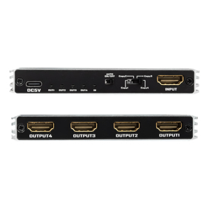 Divisor 8K HDMI de 4 puertos, 1 entrada y 4 salidas, duplicador de divisor de vídeo HDMI2.1 con HDCP2.3 para pantalla de 4 monitores, compatibilidad con Xbox PS4 - Product Image 4