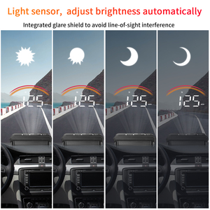 Pantalla HUD para coche, Monitor de velocidad, alarma, GPS, OBD, HUD, pantalla para todos los coches - Product Image 3