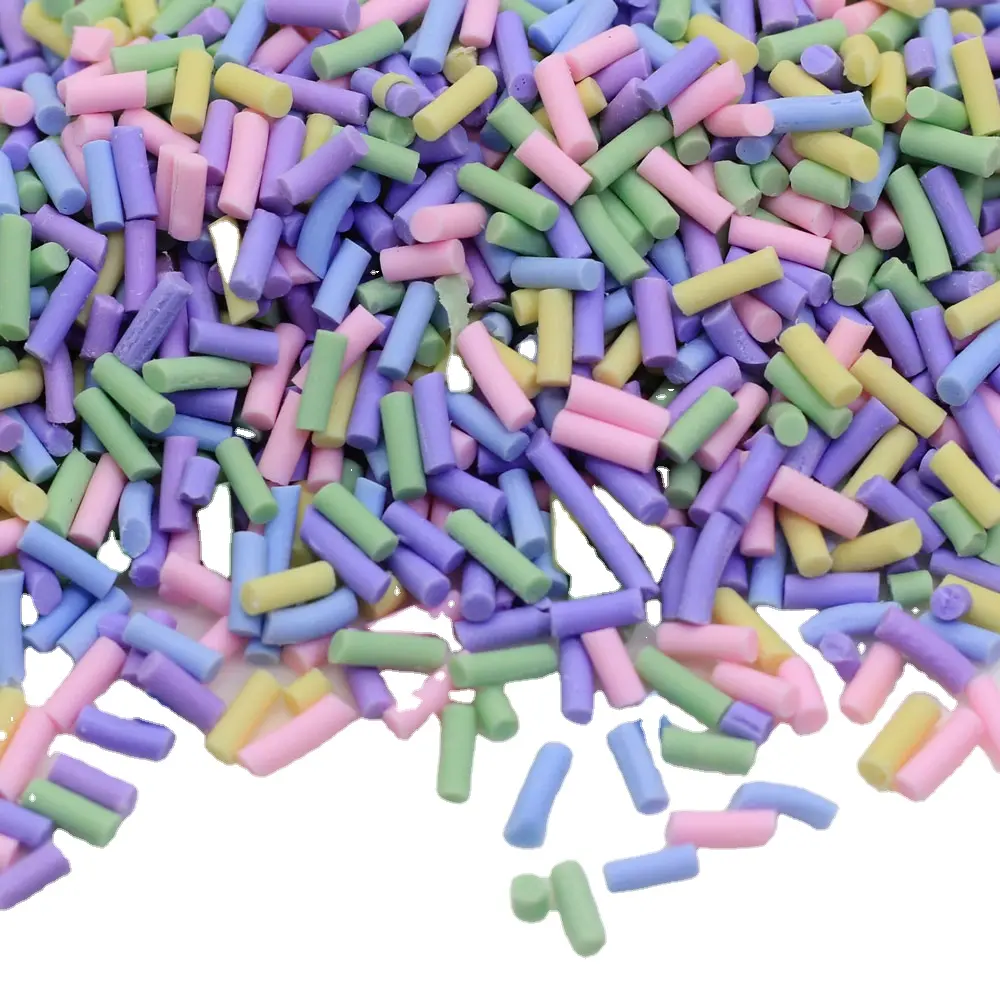 5mm Coloful Candy Soft Clay Sugar Sprinkles for Diy Toy Accessory Slime Charm
