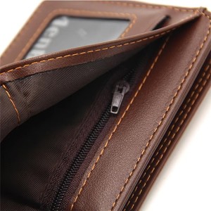 2024 Best <strong>Euro</strong> Coin <strong>Holder</strong> Slim Men's Wallet High Quality Polyester Lining Open Closure Thread Pattern Short Length - Product Image 6