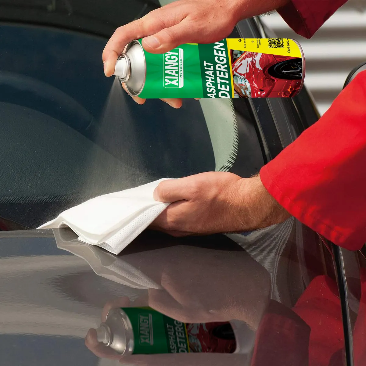 Spray nettoyant pour voiture en aérosol Spray nettoyant pour lavage de voiture externe asphalte