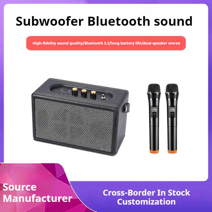 Smart Speaker YS111, pengeras suara Stereo Dual Speaker tahan lama, Audio rumah untuk berkemah
