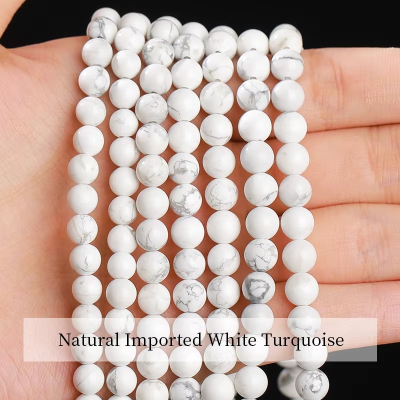 Turquoises blanches naturelles importées