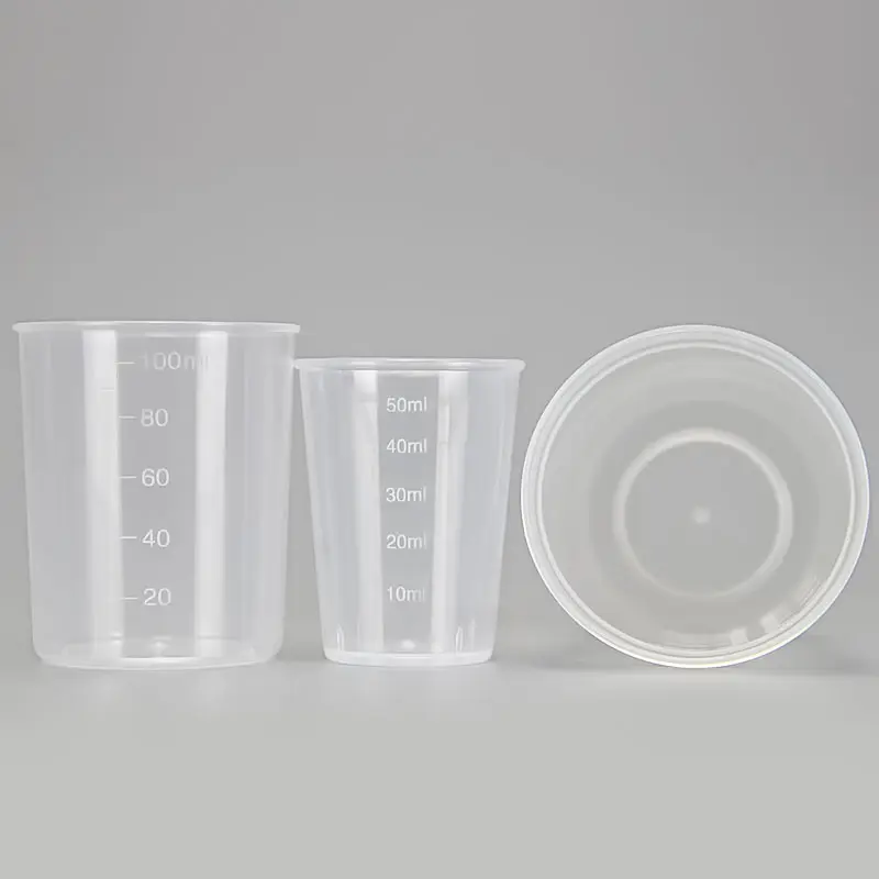 Ölçek Pp şeffaf şurup küçük ilaç fincan baharat fincan ile plastik ölçüm kabı seri üretim