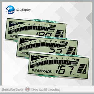 Ucuz fiyat özel HTN pozitif 4.5V segmentli LCD ekran s 7 monokrom segmentli LCD ekran modülleri