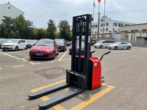 High Quality 1.5 Tons <strong>Load</strong> Capacity 3m Lifting Height Lead Acid Battery in Stand-On Electric Stacker With <strong>Platform</strong> - Product Image 4
