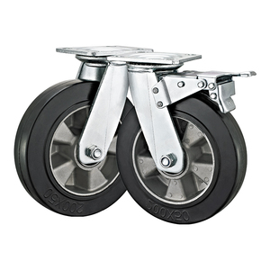 4 5 6 8 Zoll Werkseitig schwenkbares Rollen rad Gummi rollen Hochwertige Hochleistungs-Industrie rollen lager - Product Image 2