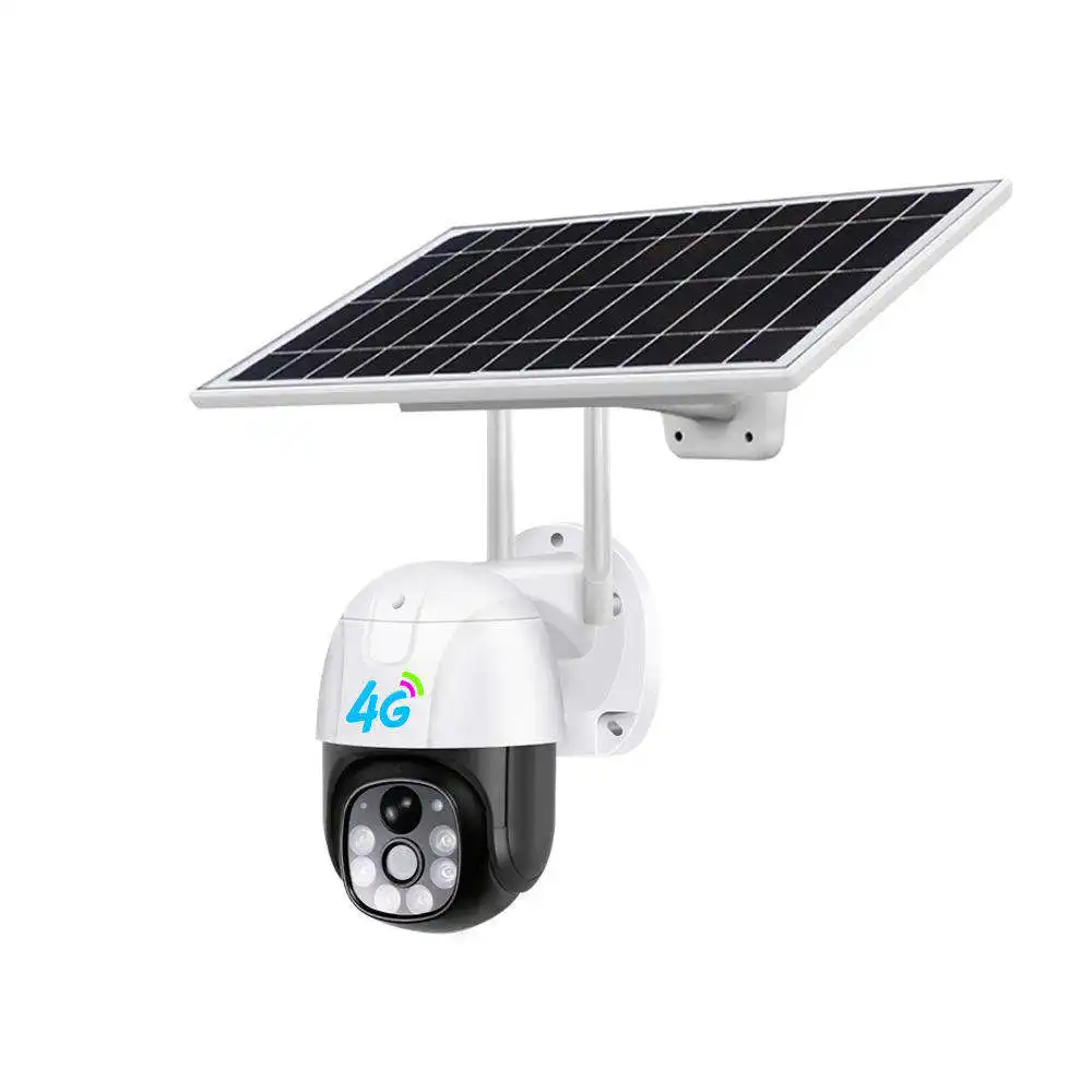 Câmera Solar 360 Graus Girar 3MP V380 Ptz 4g Outdoor Impermeável Motion Detection Bateria Áudio Câmera Solar Wifi