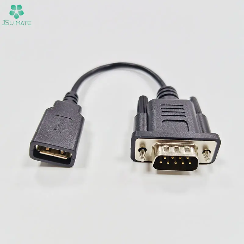 Oem Fabrikant Usb Rs232 Db 9-Pins Mannelijke Naar Usb 2.0 Vrouwelijke Verlengkabel Usb 2.0 Een Vrouwelijke D-Sub 9pin Cablers232 Seriële Kabel