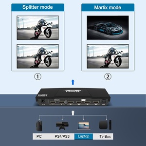 TESmart HDMI Video Matrix Switcher 4 entradas 2 salidas con salida de audio remoto IR 4K60 4x2 HDMI Matrix Switch