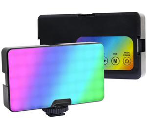 ไฟวิดีโอสี RGB แบบ LED สำหรับถ่ายภาพเป็นสีเต็มรูปแบบสามารถหรี่แสงได้ไฟถ่ายวิดีโอสตรีมมินิ - Product Image 1