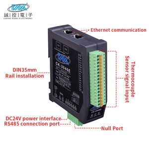 CK-3046E modulo di acquisizione della temperatura Modbus-RTU/Modbus-TCP termocoppia Ethernet tipo K remoto IO con interfaccia di ingresso analogico - Product Image 3