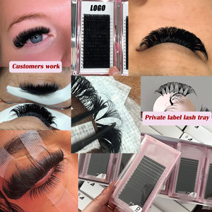 קשמיר לאש מספק כהה מט שחור ו fluffy casmere lash מגשים פרטי תווית קטיפה נפח ריסים הרחבה