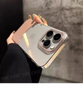 Itme iki renk temizle şeffaf Anti sarı akrilik Pc darbeye geri telefon iphone için kılıf 15 14 13 12 11 kabuk - Product Image 3