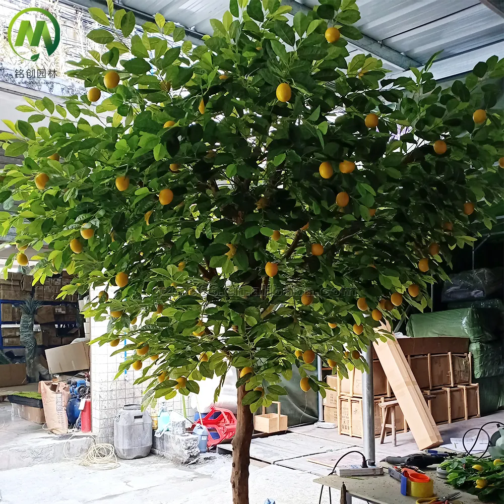 Citronnier artificiel personnalisé faux citronnier d'aspect naturel avec arbre décoratif fruitier à haute simulation