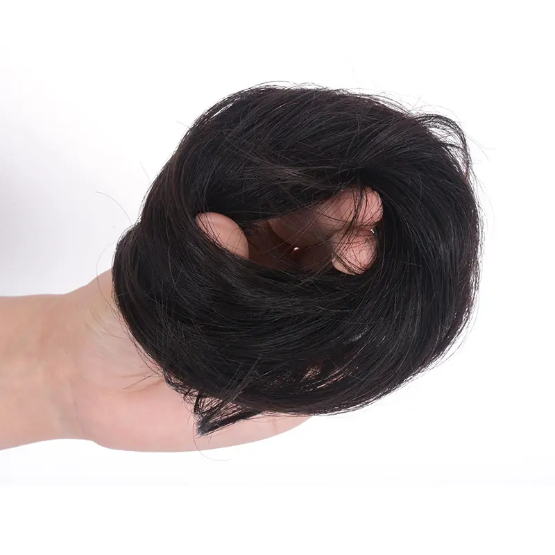 ML סיטונאי אדם נוכריות אישה טובה באיכות שיער פאות אביזרי שיער טבעי פקעת שיער טבעי מבולגן Bun