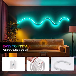 แถบไฟ LED สีฝันไฟนีออน5V rgbic 33 LEDs/M IP67สีริบบิ้น LED กันน้ำควบคุมผ่านแอปบลูทูธ - Product Image 3