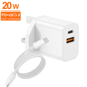 20W อะแดปเตอร์ชาร์จเร็วพอร์ตคู่ <span class=keywords><strong>USB</strong></span> + Type C 20W อะแดปเตอร์โทรศัพท์มือถือแบบอเนกประสงค์ - Product Image 4