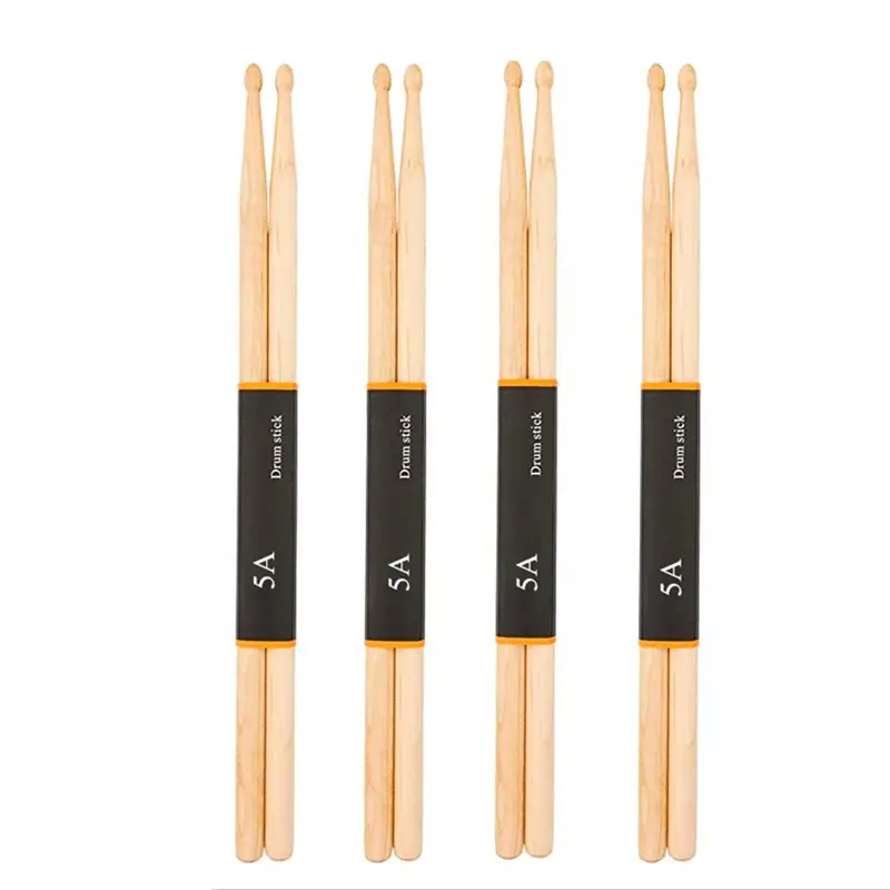 ขายส่งที่กําหนดเอง 5A Hickory หลักไม้ตีกลองสีเครื่องดนตรีจํานวนมากสําหรับกลองชุดเมเปิลวัสดุหมายเลขรุ่น 7A