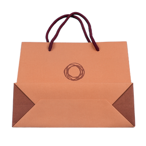 森林定制印刷标志耐用棕色纸板纸带绳手柄购物礼品袋 - Product Image 4