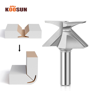 KOOSUN PCD ark bükme ahşap pano yerleştirme freze kesicisi R18 R24 R30 ağaç İşleme entegre arc-şekillendirme kesici profil Bit - Product Image 4