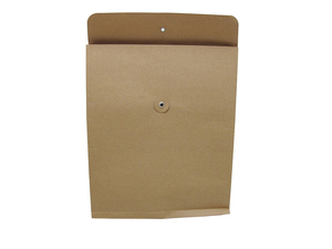 Hersteller Kunden spezifische Druck verpackung schwarzbrauner Kraft papier umschlag mit Knopf-und Schnur verschluss - Product Image 5