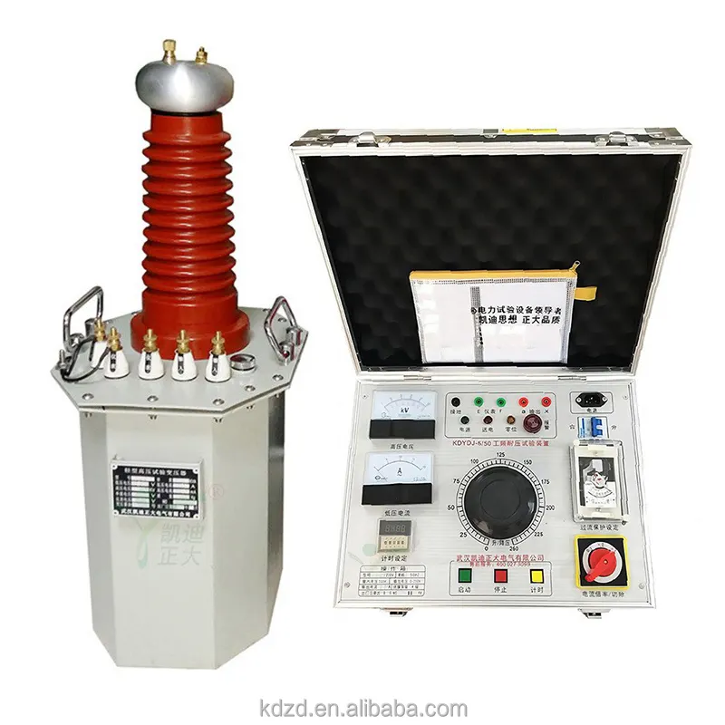 Hipot Tester AC/DC chịu được điện áp Tester Tần số điện dầu đầy thử nghiệm biến áp điện áp cao thử nghiệm máy