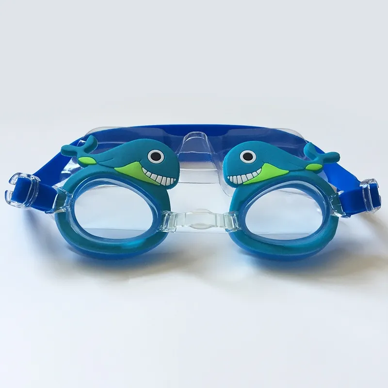 Gafas de natación de silicona para niños, con diseño de dibujos animados