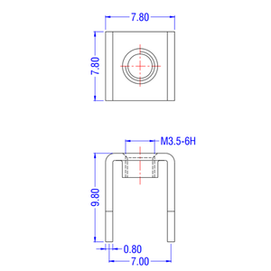 Circuito 5,0x7,0mm Placa Bloque de terminales 50A Junta de cobre Base de terminal M3.5 Hardware Conector de enchufe fijo - Product Image 2