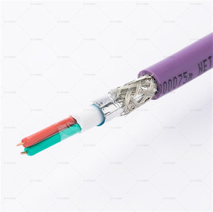 4 çekirdekli 20AWG kontrol tel korumalı bükümlü çift bakır elektronik güç kabloları, RS485 RS485 Siemens otobüs DP Profibus kablosu - Product Image 1