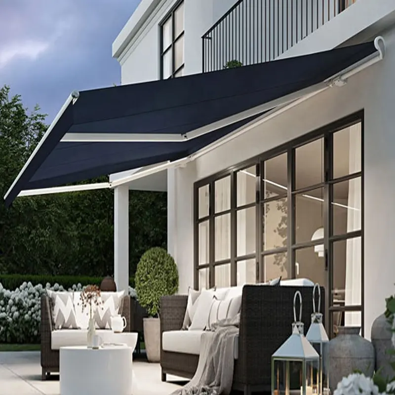 2-20% indirim alüminyum çatı balkon cafe tente genişletilebilir gölgelik elektrik geri çekilebilir çatı sistemi