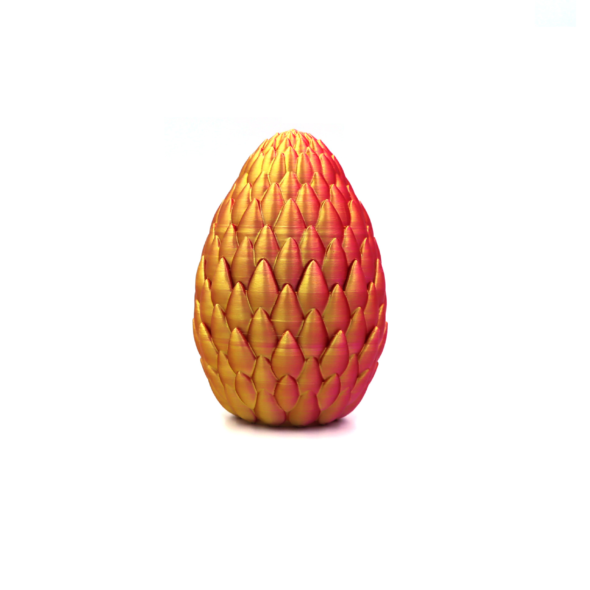 Huevo de dragón de 14 cm con escamas, láser rojo dorado.