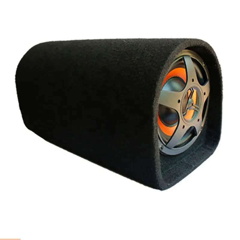 China factory high quality big power 6/8/10 inch car active subwoofer 12V bass tube car subwoofer