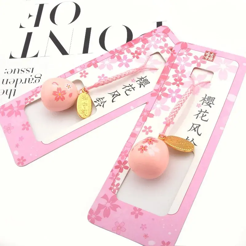 Spot best seller giapponese sakura bell souvenir turistico tumbler rosa campane piccolo jingle bell