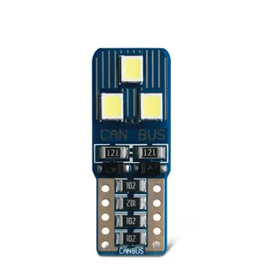 หลอดไฟ LED สีขาว A80 T10รถยนต์ BAX9S BAW9S BA9S 10SMD BAY9S LED 2835 T10สัญญาณไฟหน้ากว้างแผ่นป้ายทะเบียนภายในรถยนต์ - Product Image 1