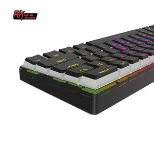 Teclado mecánico personalizado con cable, 61 teclas pudding con cubierta transparente rgb led 60%, para videojuegos - Product Image 4