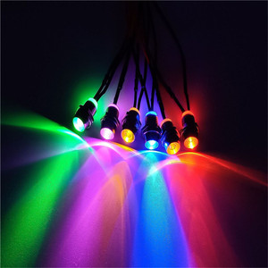 5mm DC12V RGB renkli LED yayan diyot ortak anot katot 20cm yuvarlak ön kablolu LED plastik tutucu ile DIY - Product Image 3