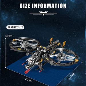 1921B 2-IN-1 Science Fiction Helicopter Robot Transform Building Blocks <strong>Toys</strong> 459PCS <strong>Battleship</strong> DIY STEM Brick <strong>Toy</strong> - Product Image 3