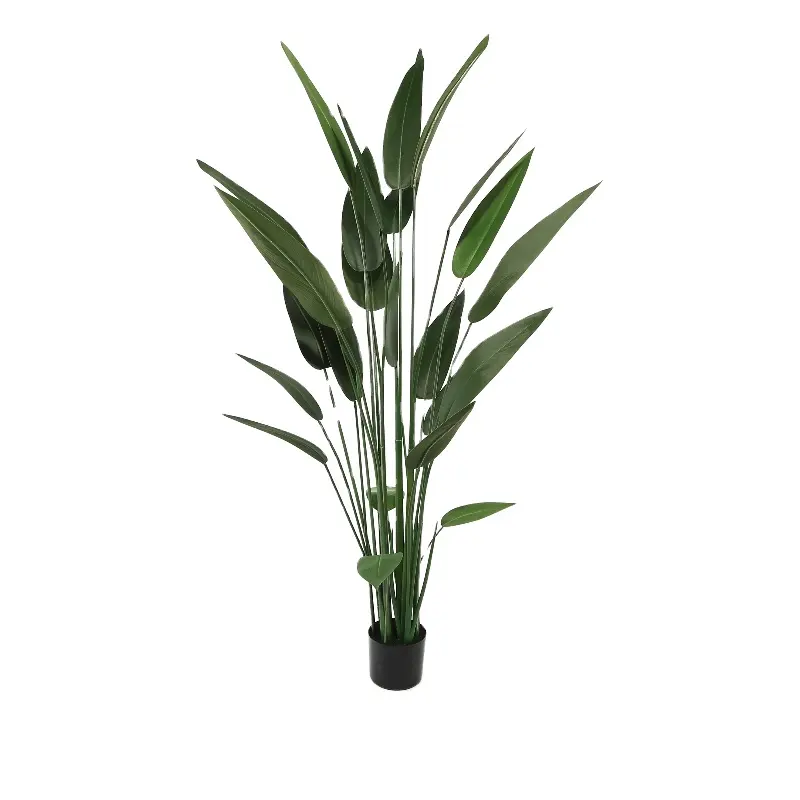 Factory Direct Artificial Canna Lily Tree Tropical Palm Tree Banana Leaf Plants in Pot for Decoration