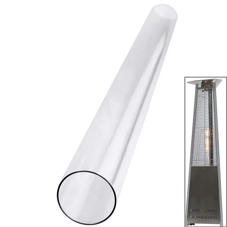 Tubo di vetro al quarzo per tubo di vetro del riscaldatore del Patio da tavolo