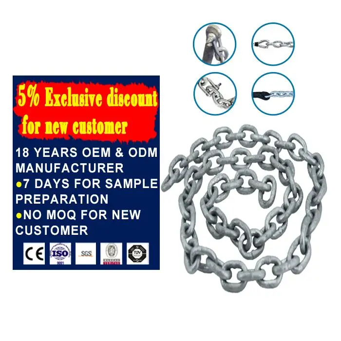 ship anchor chain for sale Heavy duty High strength marine accessories stainless steel chain roll for Ship and Boat
