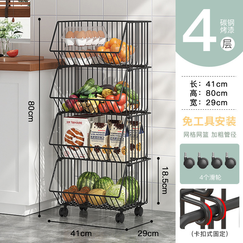 Large four-layer pulley black